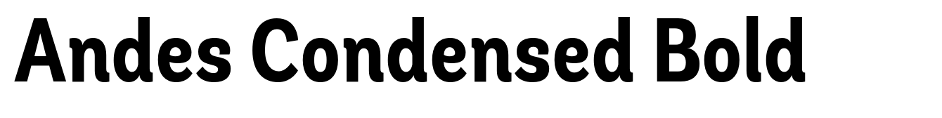 Andes Condensed Bold